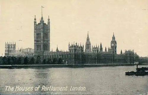 PC62870 The Houses of Parliament. London. Klassik. 1914