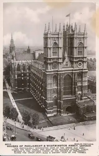 PC63370 Houses of Parliament und Westminster Abbey. London. Beagles and Co. RP