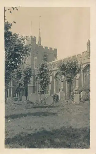 PC63020 Alte Postkarte. Kirche und Friedhof