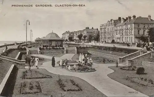 PC75936 Promenade Gardens. Clacton on Sea. 1922