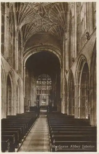 PC75881 Sherborne Abbey Interieur. Milton. Woolstone Bros