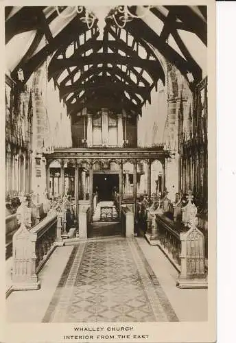 PC75557 Whalley Church. Innenraum aus dem Osten. J. Hindle Higson. RP