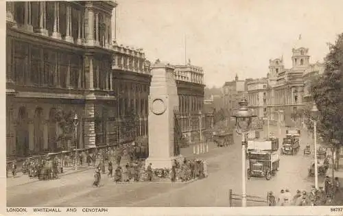 PC76432 London. Whitehall und Kenotaph. Photochrom. Nr 58737. 1926