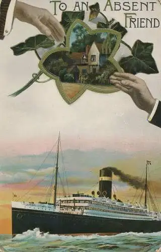 PC76373 An einen abwesenden Freund. Ein Schiff