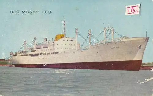 PC76460 B.M. Monte Ulia. Ein Schiff. Naviera Aznar
