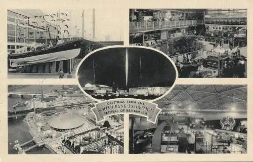 PC76479 Grüße von der South Bank Ausstellung. Festival of Britain 1951. Jarr