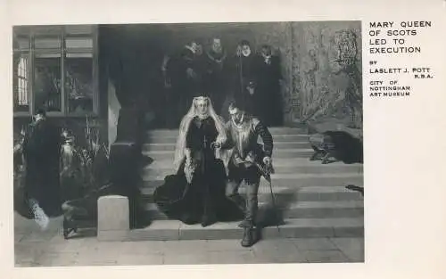 PC77239 Mary Queen of Scots führte zur Hinrichtung