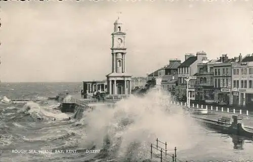 PC76842 Rough Sea. Herne Bay. Kent. Schuhschmied und Etheridge. Norman. 1960