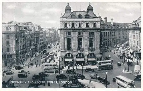 PC76612 Piccadilly und Regent Street. London. Valentinstag. Silber. Nr K.6714R