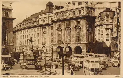 PC76538 London. Piccadilly Circus aus dem Kriterium. Photochrom. Nr V3561