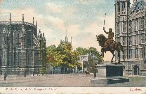 PC76231 Poets Corner und St. Margarets Church London. 1910