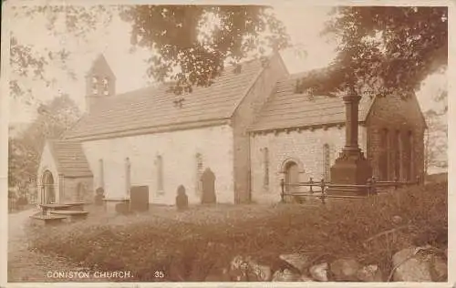 PC75734 Coniston Church. Marwick Smith. Zöliatyp. 1915