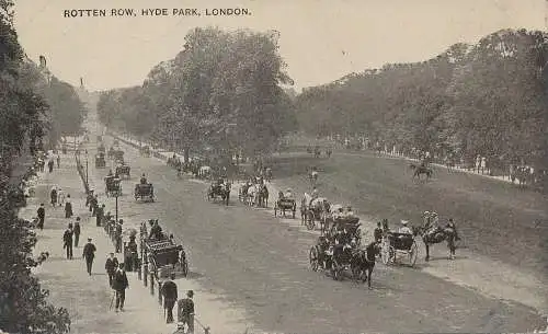 PC76065 Rotten Row. Hyde Park. London. 1908