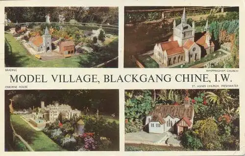 PC77023 Model Village. Blackgang Chine. I.W. Mehrfachansicht. Jarrold. Nahe. RP. 195