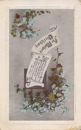 PC76924 Grußpostkarte. Zum Geburtstag der Mutter. Blumen. 1914