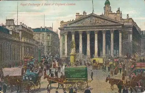 PC76990 Royal Exchange und Bank of England. London. 1906