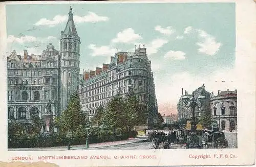 PC76192 London. Northumberland Avenue. Charing Cross. F. F. und Co