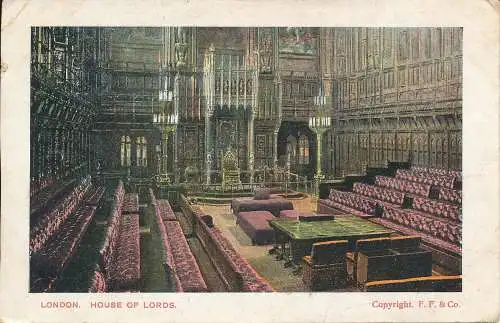 PC7640 London. House of Lords. F. F. und Co. 1906