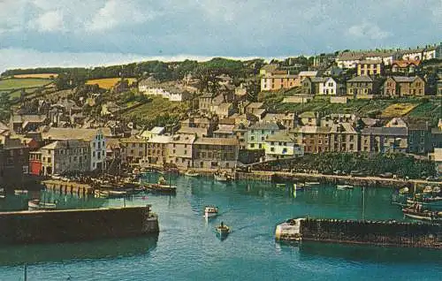 PC77165 Innenhafen. Mevagissey. W. R. Bawden. 1964