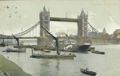 PC76244 Tower Bridge. London. 1908