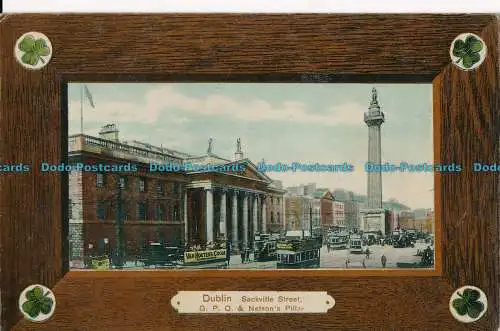 R003954 Dublin. Sackville Street. G.P.O. und Nelsons Säule. Milton