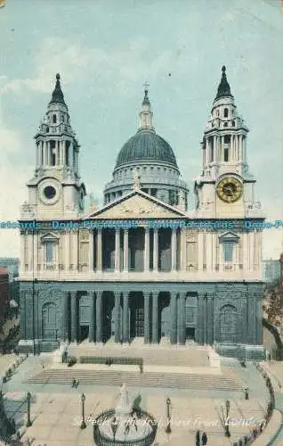 R003437 St. Pauls Cathedral. Westfront. London. E. Gordon