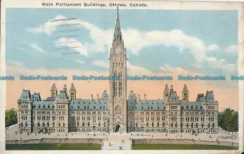 R004559 Hauptgebäude des Parlaments. Ottawa. Kanada. Valentinstag. 1921