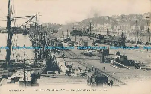 R005156 Boulogne Sur Mer. Vue Generale du Port. Levy Fils