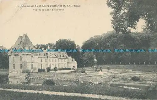 R004845 Chateau de Saint Andre a Hebertot du XVIIe Siecle. Vue de la Cour d Honn