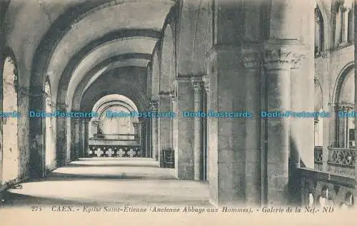 R005481 Caen. Eglise Saint Etienne. Galerie de la Nef. Levy et Neurdein Reunis