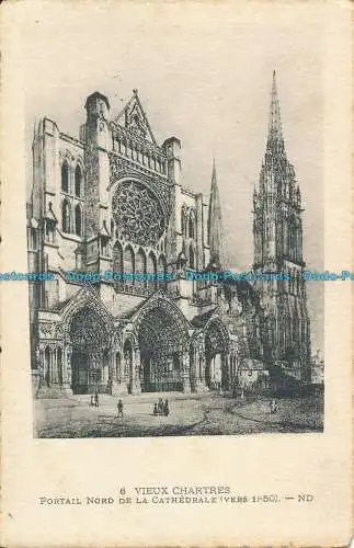 R005536 Vieux Chartres. Portail Nord de la Cathedrale. Levy et Neurdein Reunis