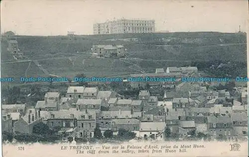 R005922 Le Treport. Die Klippe im Tal, aufgenommen vom Huon Hill. Neurdein. Nein