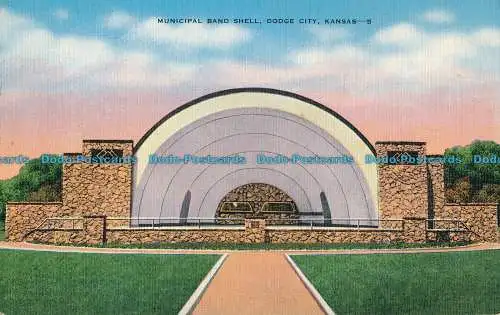 R006847 Municipal Band Shell. Dodge City Kansas. E. C. Kropp