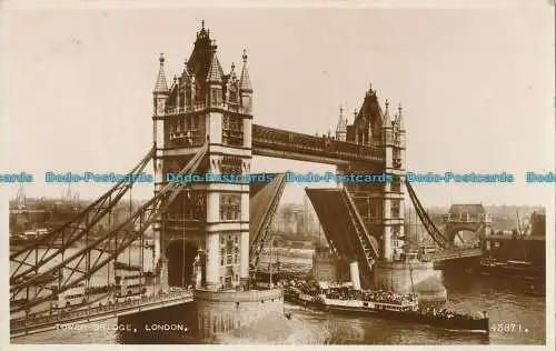 R006064 Tower Bridge. London. Valentinstag. Nr. 43871. RP. 1954