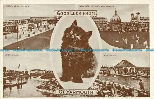 R006949 Viel Glück von Gt. Yarmouth. Mehrfachansicht. 1949