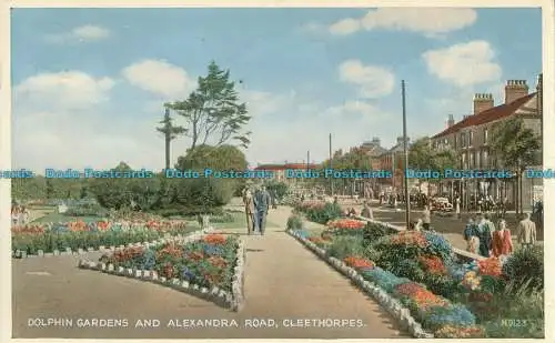 R006125 Dolphin Gardens und Alexandra Road. Cleethorpes. Valentinstag. Carbo Farbe