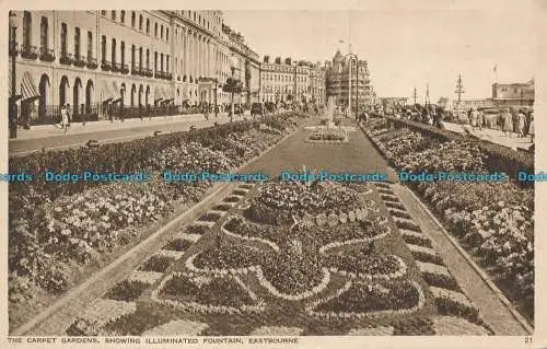 R007009 The Carpet Gardens. beleuchteten Brunnen zeigen. Eastbourne. Schuhschmied
