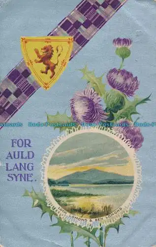 R006198 für Auld Lang Syne. Berge und See. B. B. London. 1909