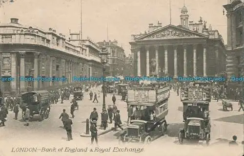 R007042 London. Bank of England und Royal Exchange. Beagles and Co. 1919