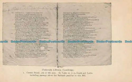 R007108 Universitätsbibliothek. Cambridge. Codex Bezae