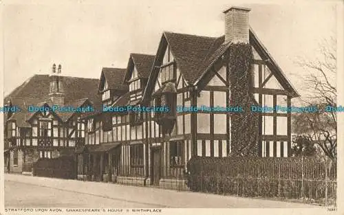 R006311 Stratford Upon Avon. Shakespeares Haus und Geburtshaus. Photochrom. Nr 7