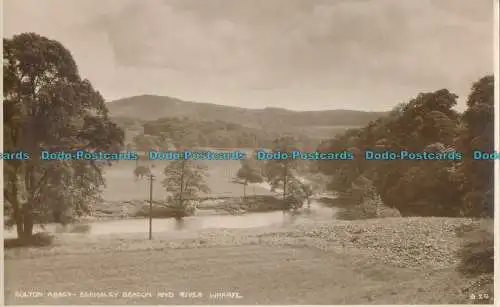 R007221 Bolton Abbey. Beamsley Beacon und River Wharfe. Walter Scott. RP. 1929