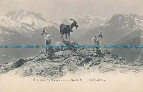 R007830 Sur les Sommets. Aiguille Verte et le Mont Blanc. Jullien Freres. Nr 316