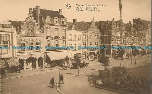 R007832 Ypern. Bahnhofsplatz. Ern. Thill. Nels