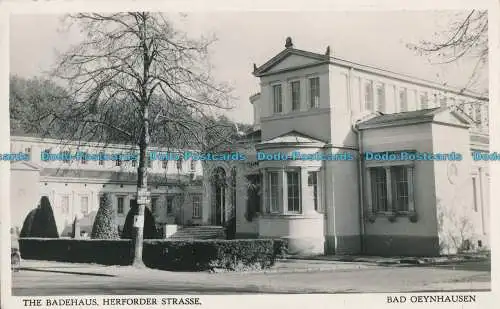 R007404 Das Badehaus. Hereford Straße. Bad Oeynhausen. F. Thomas. RP. 1956