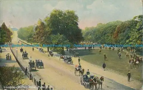 R007456 London. Faule Reihe. Hyde Park. Der Regent. 1907