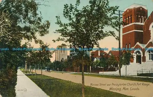 R008294 Nassau Street and Presbyterian Church. Fort Rouge. Winnipeg. Mann. Kanada