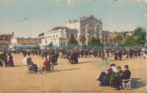 R010630 Cannes. Le Casino Anhänger la Musique. Giletta. 1912. geb. Hopkins