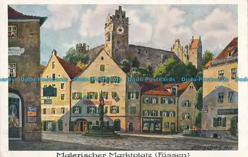 R009712 Malerischer Marktplatz. Füssen. Karl Alber