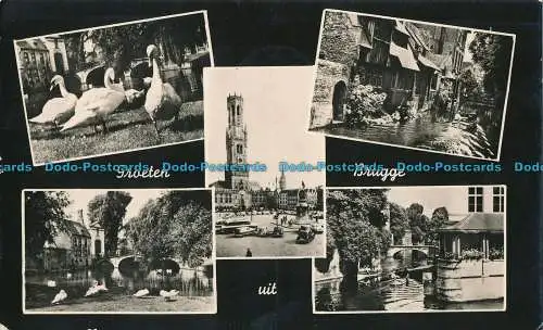 R009748 Groeten uit Brugge. Mehrfachansicht. 1955